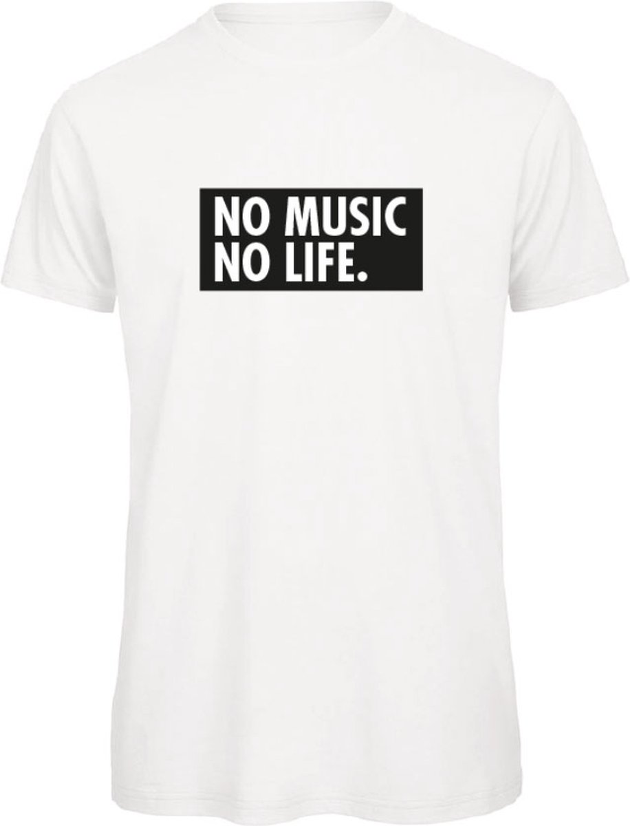   Wit XXL - no music no life - zwart -   | Kleding |   unisex |   man |   dames | Muziek